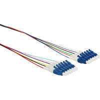 Pigtail de fibra Enbeam OS2 9/125 LC/UPC, juego de 12 colores (TIA 598), 1 m